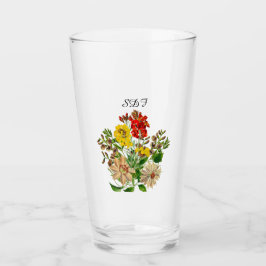 Copo De Pint Mongram Vintage Flower Buquê Cup