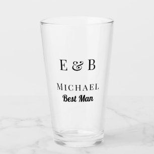 Copo De Pint Monograma Casado Melhor Homem Presente Personaliza