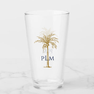 Copo De Pint Monograma da Marinha em Palmeira Tropical Artístic