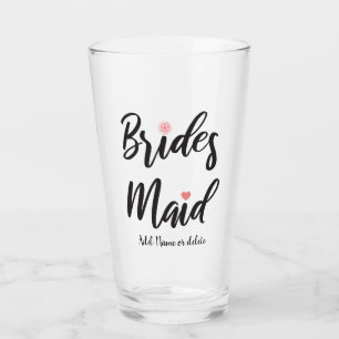 Copo De Pint Monograma de Casamento de Bridesmaid