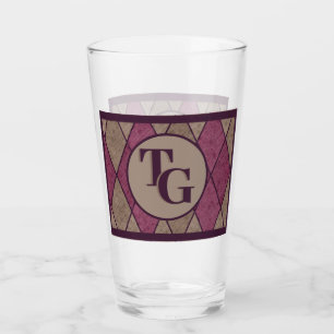 Copo De Pint Monograma de Diamante Roxo Clássico