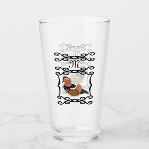 Copo De Pint Monograma de Ilustração de Pato de Mandarim