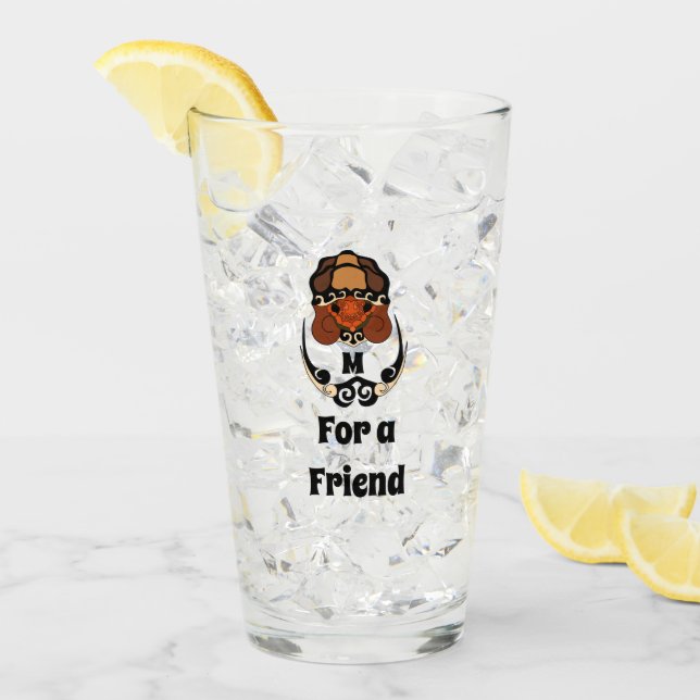 Copo De Pint Monograma de Refrigeração Tortoise Engraçado (Gelo frontal)