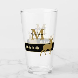 Copo De Pint Monograma Dourado Silhouette Buck Deer