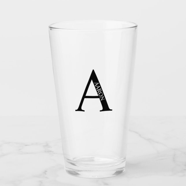 Copo De Pint Monograma e Nome Personalizados (Frente)