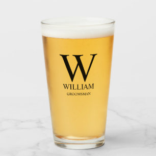 Copo De Pint Monograma e Nome Personalizados para Padrinhos