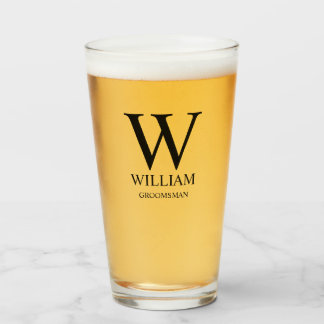 Copo De Pint Monograma e Nome Personalizados para Padrinhos
