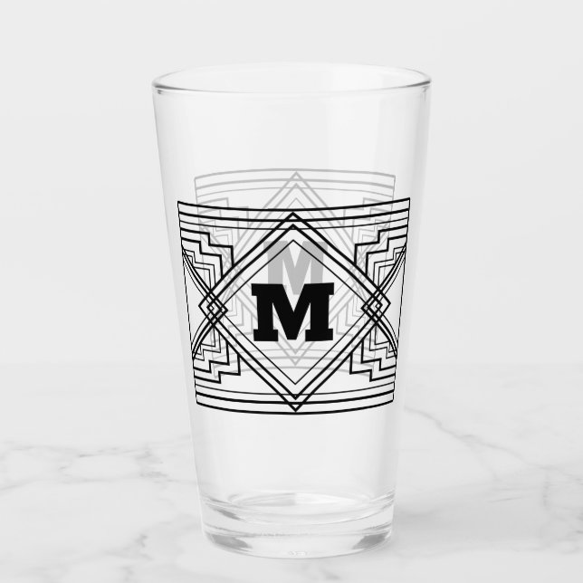 Copo De Pint Monograma Geométrico (Frente)