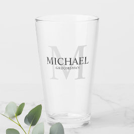 Copo De Pint Monograma Personalizado Masculino e Padrinhos de c
