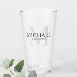 Copo De Pint Monograma Personalizado Masculino e Padrinhos de c