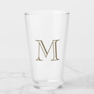 Copo De Pint Monograma Simples Dourado