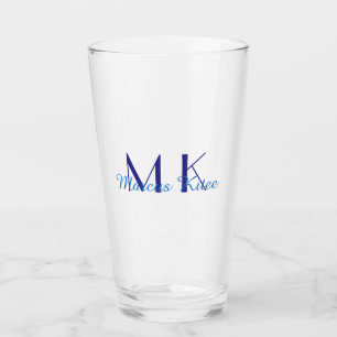 Copo De Pint monograma simples minimalista nome personalizado a