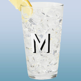 Copo De Pint Monograma Simples Sombra inicial personalizada