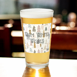 Copo De Pint Monograma Sutil, Árvores de Inverno Rústicas Cerve