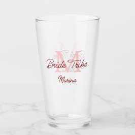 Copo De Pint Monograma tribo da noiva vermelho simples mini chu