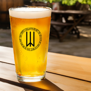 Copo De Pint Monograma W - Estilo de Visualização - Vidro para 