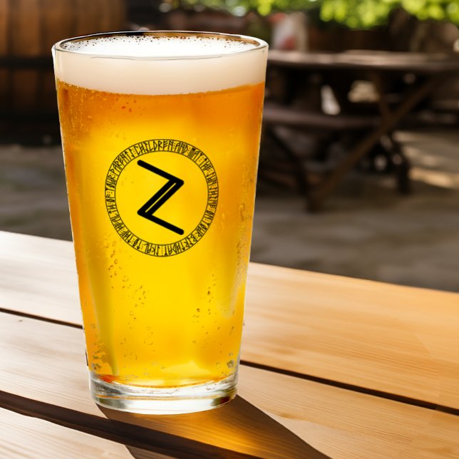 Copo De Pint Monograma Z - Estilo de Visualização - Vidro de Pi (Criador carregado)