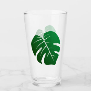Copo De Pint Monstera Leaf Botanic Design Glass