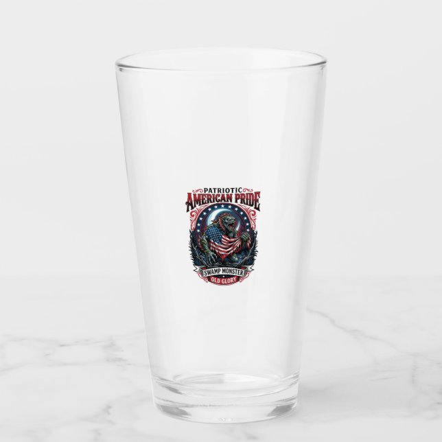 Copo De Pint Monstro Patriótico do Pântano Horror Old Glory P (Frente)