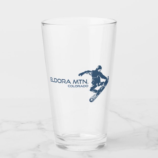 Copo De Pint Montanha Eldora Colorado Snowboarder (Frente)