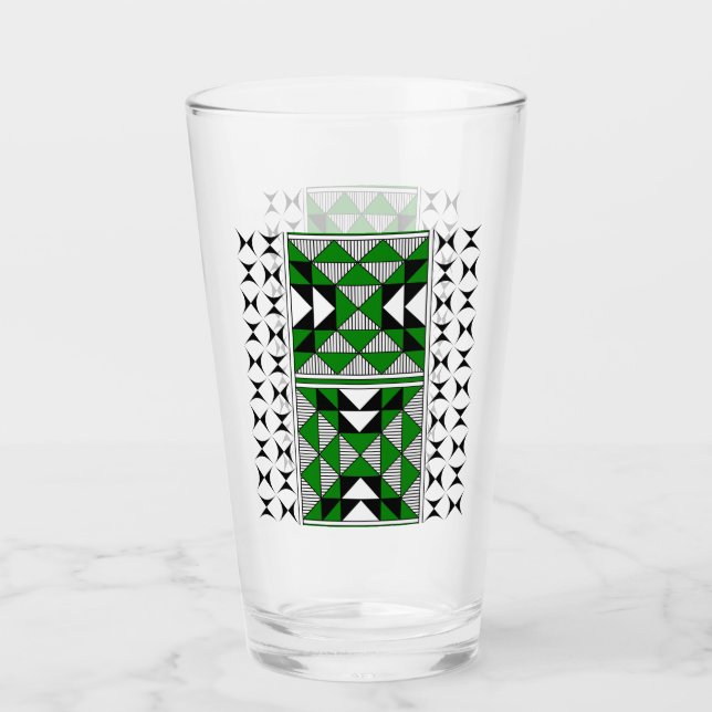 Copo De Pint Montanhas Sagradas em Verde (Frente)