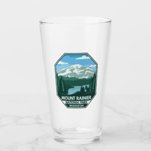 Copo De Pint Montar Rainier National Park - Emblema Retroativo