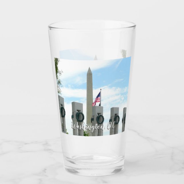 Copo De Pint Monumento a Washington e Memorial da II Guerra Mun (Frente)