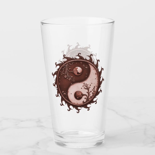 Copo De Pint Moonlit Balance – Yin Yang of Eternal Light.  (Frente)