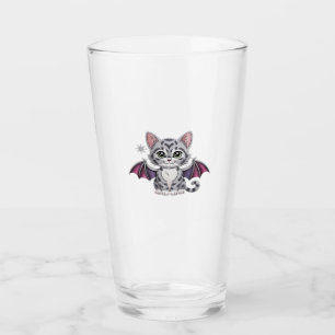 Copo De Pint morcego bordado de gato T-Shirt clássico