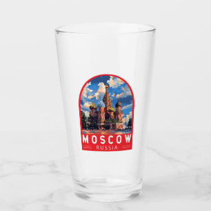 Copo De Pint Moscou Rússia Viagem Art Vintage