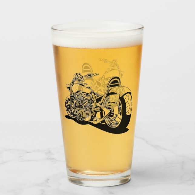 Copo De Pint Motocicleta (Frente (Preenchido))