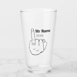 Copo De Pint Mr Newly Wed Personalised Engagement Ring Finger 