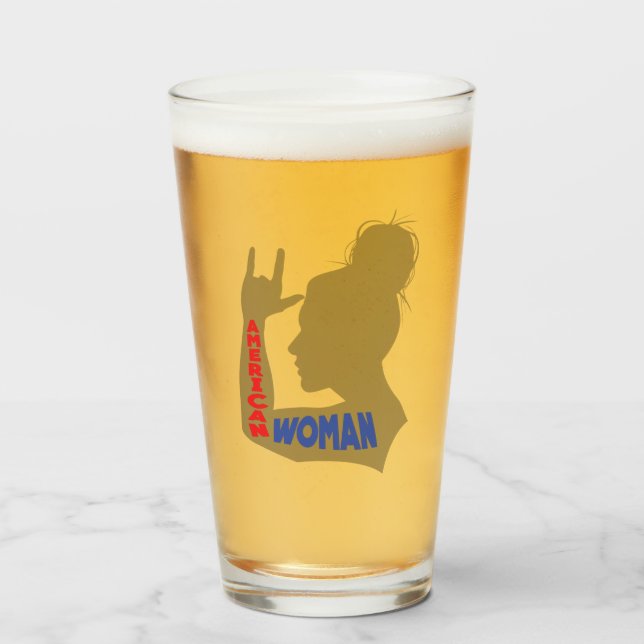 Copo De Pint Mulher Americana Eu te amo (Frente (Preenchido))