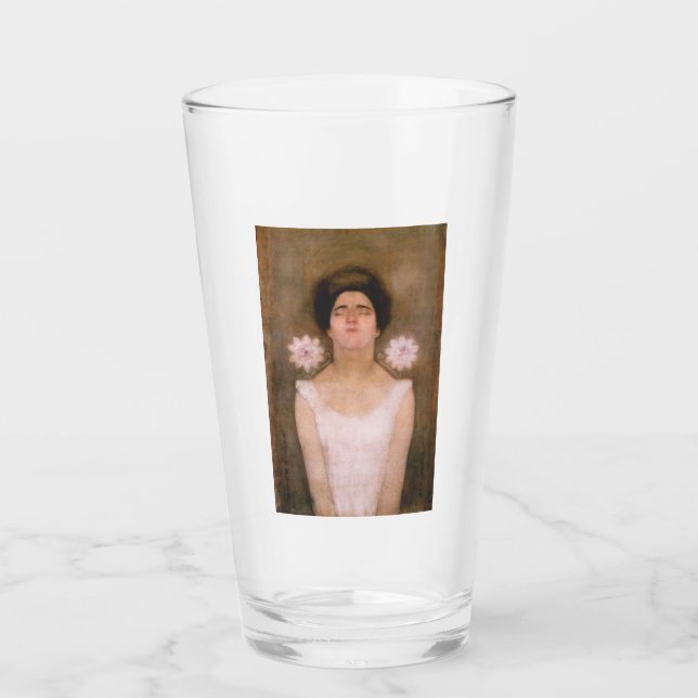 Copo De Pint Mulher do Passionflower (por Piet Mondrian) (Frente)