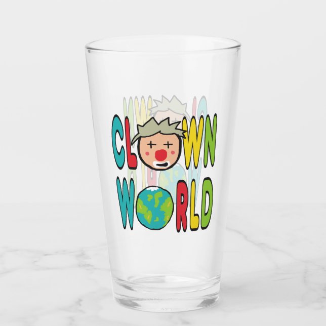 Copo De Pint Mundo de Palhaços (Frente)