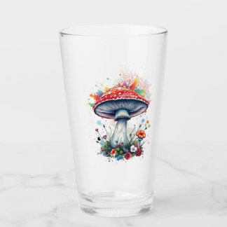 Copo De Pint Mushroom Flowers Woodland Colorful Splash 