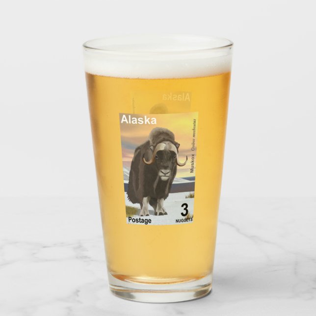 Copo De Pint Muskox - Alasca Postage (Frente (Preenchido))