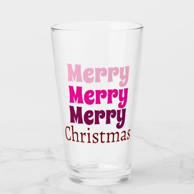 Copo De Pint Na moda moderno e elegante Natal personalizado (Frente)