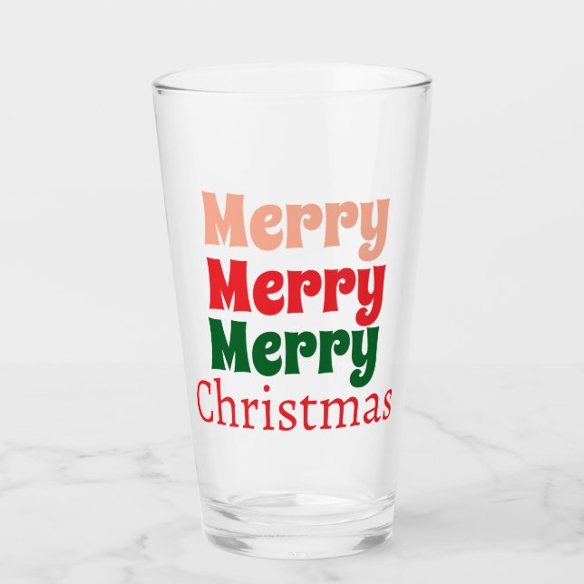 Copo De Pint Na moda moderno e elegante Natal personalizado (Frente)