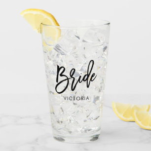 Copo De Pint Na moda Script "Bride" Personalizado