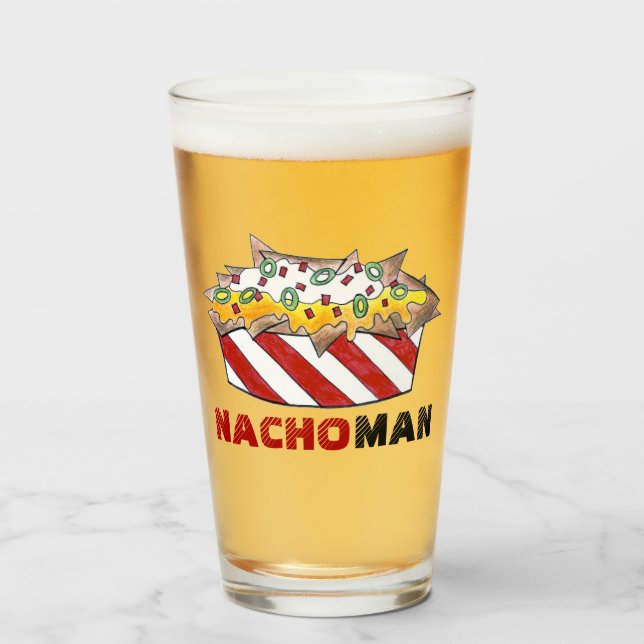 Copo De Pint NACHO (MACHO) MAN Cheese Chips Foodie (Frente (Preenchido))