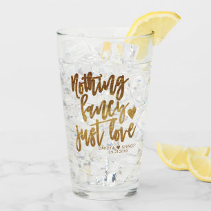 Copo De Pint Nada De Rico Apenas Amor   Dourada Micro Casamento