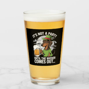 Copo De Pint Não é uma festa até que Dachshund Irish Beer Wiene