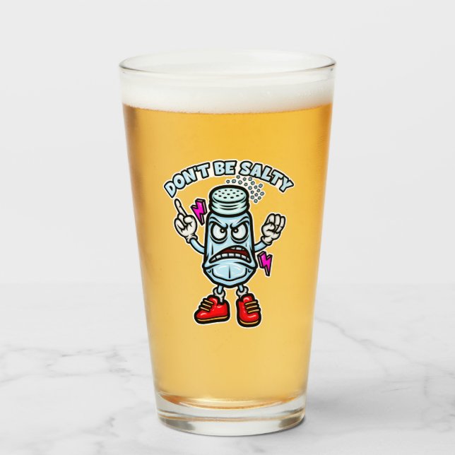 Copo De Pint Não seja salgado, ilustração engraçada (Frente (Preenchido))