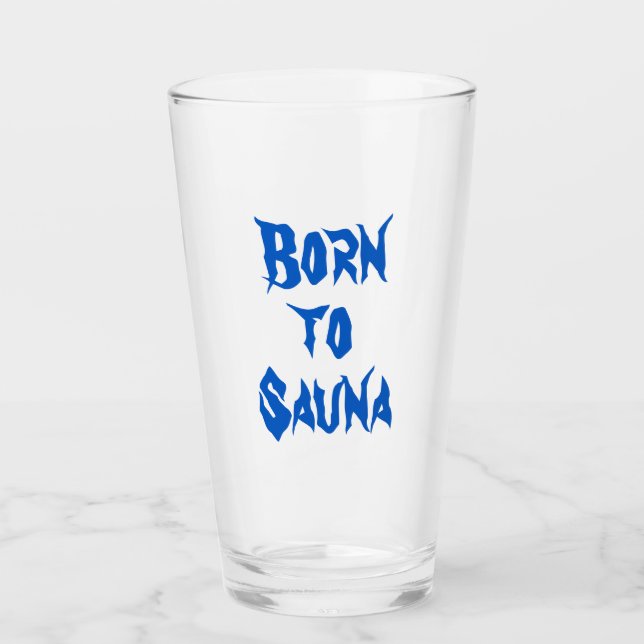 Copo De Pint Nascer da Sauna - Tumbler de vidro finlandês (Frente)