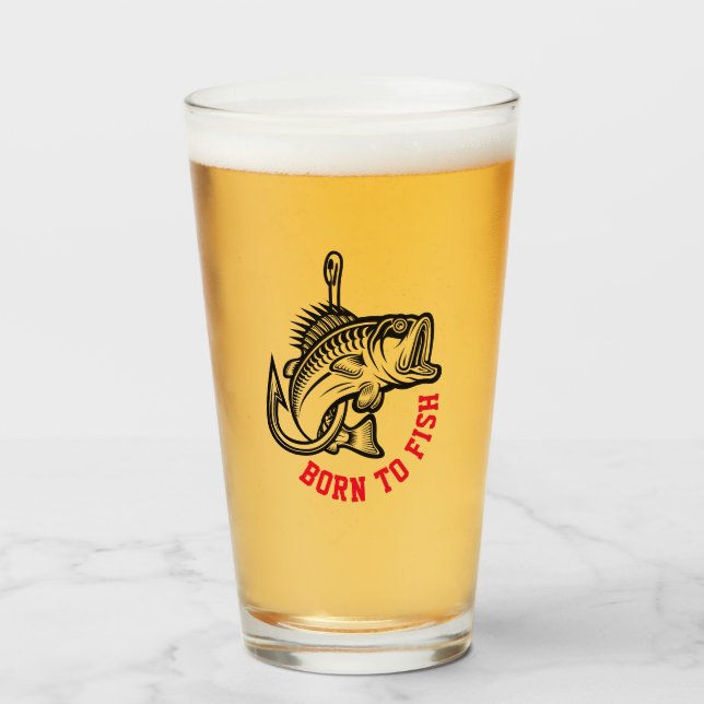 Copo De Pint Nascer Para Peixe (Frente (Preenchido))