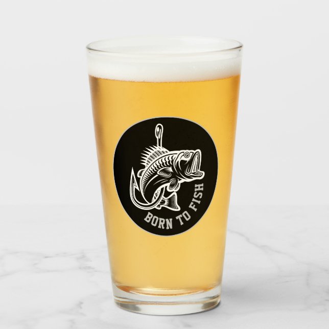 Copo De Pint Nascer Para Peixe (Frente (Preenchido))