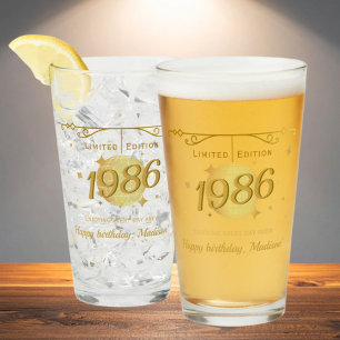 Copo De Pint Nascido em 1986 brindes para festa de 40 anos