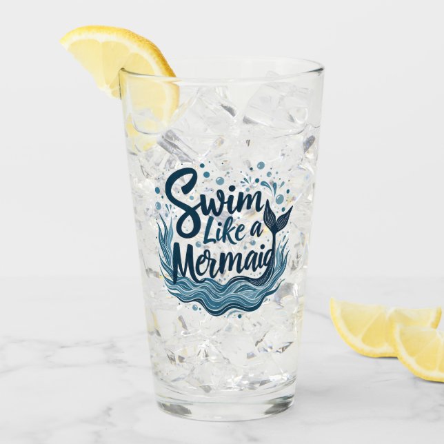 Copo De Pint Natação como uma arte de citar oceano marinho (Gelo frontal)