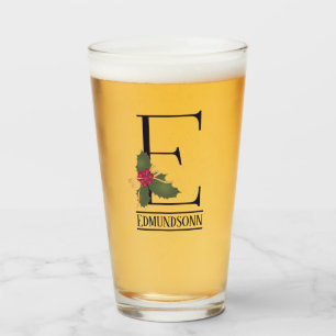 Copo De Pint natais vintages Monograma E Cerveja Personalizada